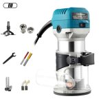 Affleureuse d�fonceuse �lectrique - mandrins de 635 mm et 8 mm - 6 vitesses variables - 700w - haute ...