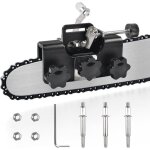 Aff�teuse de cha�ne de tron�onneuseavec 3 t�tes de meulage manivelle portative