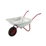 Aga brouette de jardin en acier galvanisé avec la roue gonflable charge 100 kg volume 80 l Aga brouette de jardin en acier galvanisé avec la roue gonflable charge 100 kg volume 80 l