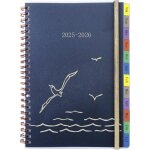 Agenda 2025 2026 a5 - agenda semainier  anneaux - avec aperu mensuel et poche - agenda scolaire 2025 ...
