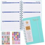 Agenda 2025 2026 planificateur hebdomadaire et mensuel a5 carnet de planification quotidienne spirale ...