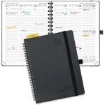 Agenda 2025 2026 semainier 22 x 165 cm daot 2025  dc 2026 avec couverture souple spirale signet papier ...