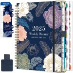 Agenda 2025 semainier spirale de janvier  dcembre 2025 (12 mois) a5 agenda scolaire avec boucle de ...