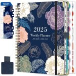 Agenda 2025 semainier spirale de janvier  dcembre 2025 (12 mois) a5 agenda scolaire avec boucle de ...