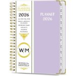 Agenda 2026 - a5(16 x 22 cm) - mensuel & semainier planning - janvier 2026 � d�cembre 2026 - violet