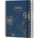 Agenda 2026 - janvier 2026 - dcembre 2026 format a5 avec 12 onglets mensuels et pochette intrieure ...