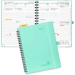 Agenda 2026 semainier 22 x 165 cm - couverture souple en pu cuir spirale vertical 12 mois avec signet ... Agenda 2026 semainier 22 x 165 cm - couverture souple en pu cuir spirale vertical 12 mois avec signet ...