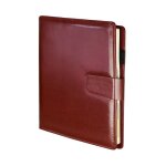 Agenda journalier et hebdomadaire universel bordeaux a5 avec insert remplaable et fermoir magntique ...