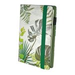 Agenda journalier universel � motifs avec imprim� a5 avec insert rempla�able botanic white