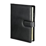 Agenda journalier universel premium noir a5 avec insert rempla�able et fermoir magn�tique genua
