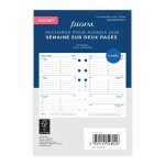 Agenda - organiseur - recharge filofax pocket 1 semaine sur 2 pages fran�ais 2025