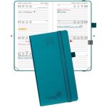 Agenda de poche 2025 2026 semainier 165 x 9 cm daot 2025  dc 2026 couverture rigide en pu cuir avec ...