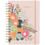 Agenda scolaire - blummen - a5 - 12 mois - couverture rigide - avec autocollants