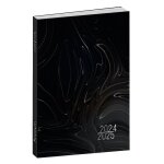 Agenda scolaire anonym black abstract liquid 2024 - 2025