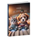 Agenda scolaire gaming chat et chien anonym 2025 - 2026