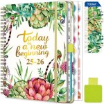 Agenda semainier 2025 2026 spirale - a5 (juillet 2025 - juin 2026)avecrgle signet & autocollants de ...