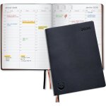 Agenda semainier premium 2026 par - a4couverture souplerose - intervalles de 30 minutes - avec bo�te ...