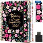 Agenda semainier 2026 spirale - a5 planner (janvier - dcembre 2026) - agenda scolaire avec boucle de ...