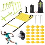 Agility ladder kit dentranement entrainement foot ensemble agile 24cones de sport 5 haies rglables1 ...