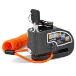 Agptek kit dalarme moto antivol 110db bloque disque + 1. 5m cble antivol scurit  ressort + 2 cls ...