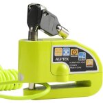 Agptek kit dalarme moto antivol 110db bloque disque + 1. 5m cble antivol scurit  ressort + 2 cls ...