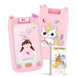 Agptek tlphone portable enfant  cran tactile tlphone jouet avec musique camra podomtre jeux cadeau ...