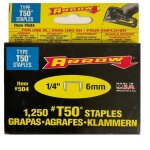 Agrafe t50 6mm bote de 1250 agrafes - arrow - 504