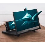 Agrandisseur d'cran pour smartphone, loupe d'cran 3d, aocle de support pliable, grand cran hd 12 pouces(noi ...