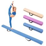 Agres de gymnastique goplus - poutre dequilibre pliable 210cm - patins antid�rapants - surface su�de ...