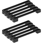 Aiducho 10pcs poign�e meuble entraxe 192mm - poign�e porte cuisine noire poignee barre meuble poignee ...
