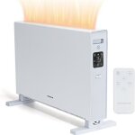 Aigostar ember - convecteur faible conso 2000w. cran tactile + tlcommande minuterie 24h. 3 niveaux ...