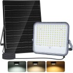 Aigostar projecteur solaire led ext�rieurpanneau solaire 3000 / 4000 / 6500k16000mahip66