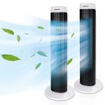 Aigostar ventilateur colonne silencieux3 vitessesoscillant largeminuterie 2hventilateur tour 45w pour ...