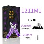 Aiguilles de tatouage jetables 20pcs ? rl rs m1 rm ? aiguilles cartouches st�riles 316l pour stylo de ...