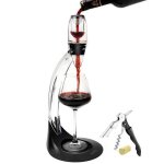 Aikaro - arateur de vin decanteur a vin avec filtre supporter et tire - bouchon (kit
