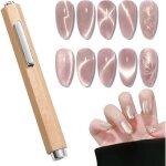 Aimant � ongles 3 en 1 avec manche en bois aimant ?il de chat outil magn�tique polyvalent aimant pour ...