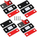 Aimant de porte magntique 4 pices ultra mince loquets magntiques en acier inoxydable pour porte coulissante ...