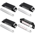 Aimant de porte placard adhesif lot de 4 loquets magn�tiques de porte sans per�age pour porte de placardde ...