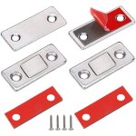 Aimant porte placard loquet magnetique 2 pi�ces ultra mince loqueteaux magn�tiques en m�tal � coller ...