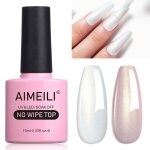 Aimeili perle top coat vernis  ongles gel semi permanent nacr glitter finish no wipe top coat longue ...