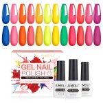 Aimeili sans hema vernis semi permanent setcoloreslot vernis  ongles gel soak off uv led manucure 12pcs ...