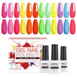 Aimeili sans hema vernis semi permanent setcoloreslot vernis  ongles gel soak off uv led manucure 12pcs ...