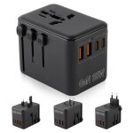 Adaptateur de voyage universel - aimiuvei - pd25w - 2 usb - c 25w - 2 usb - a 18w - compatible 180 + ...