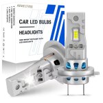Aimiuvei 2pcs ampoule phare h7 led 30000lm 120w 6500k blanc voiture ampoules pour rechange pour lampes ...