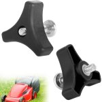 Aimoonsa - 2x �crous boulons poign�e triangulaire pour tondeuse � gazon 53�43 mm filetage �7. 84 mm