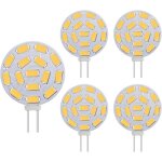 Aimoonsa lot de 5 ampoules led g4 25w (300 lm) 12v ac / dc blanc chaud 3000k ? remplace 20 - 25w halog�ne ...