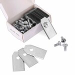 Aimoonsa pack 45 lames acier inox. rev�tement carbure de titane + 45 vis ? lames de rechange pour tondeuse ...