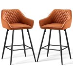 Ainpecca - lot de 2 tabouret de bar en similicuir avec pieds métalliques idéal pour cuisine salle à manger ... Ainpecca - lot de 2 tabouret de bar en similicuir avec pieds métalliques idéal pour cuisine salle à manger ...