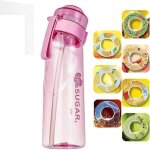 Air gourde 650ml bouteille sport paille avec 7 pods de gout gourde aromatise water bottle fitnesssportsoutdoo ...