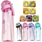 Air gourde650ml bouteille avec de 7 gousses aromatis�esair bouteille d?eau parfum�e sans bpa avec paille ...